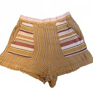 American Eagle Striped Casual Shorts with Front Pockets